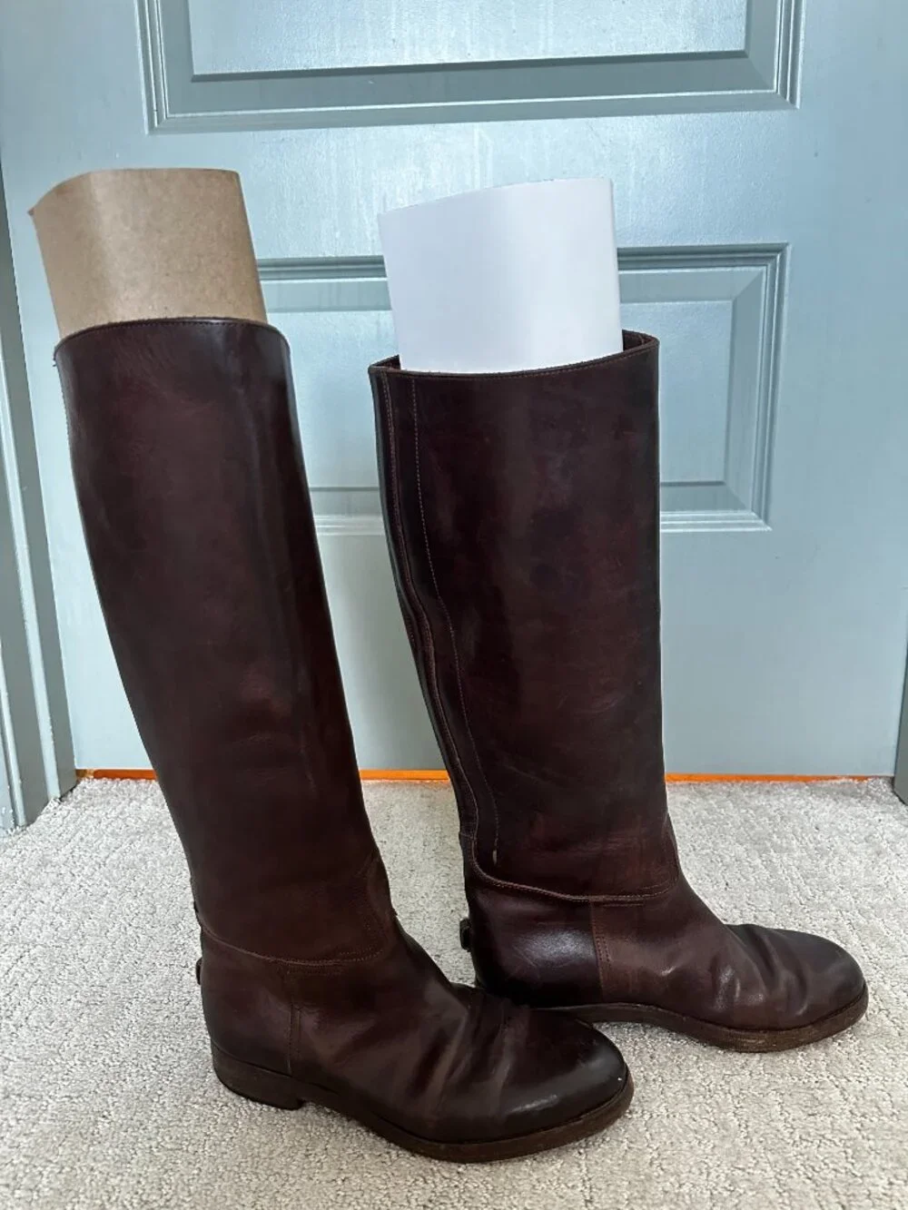 GGDB Golden Goose Knee High Riding Cowgirl Boots Brown Made in Italy 37 - Picture 3 of 6